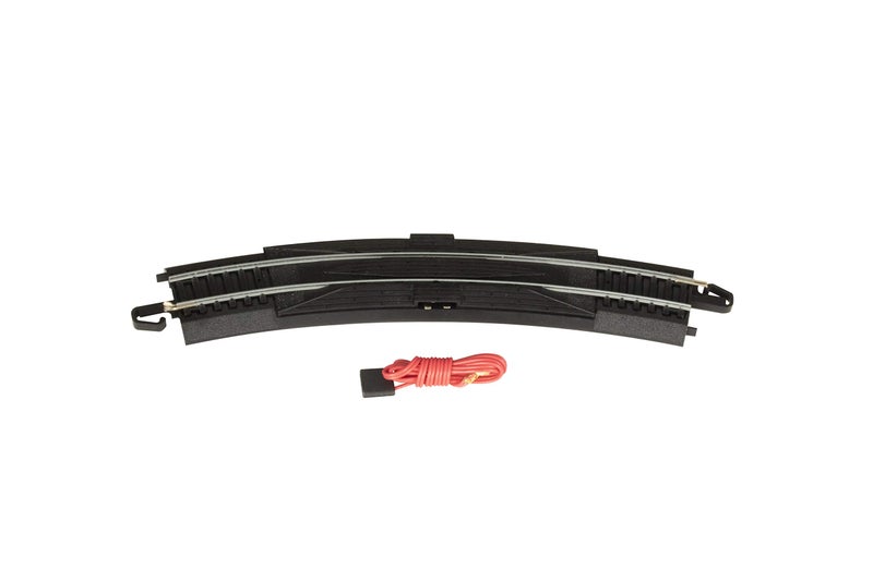 Bachmann Trains - Snap-Fit E-Z TRACK 18â€ RADIUS CURVED TERMINAL RERAILER w/WIRE (1/card) - STEEL ALLOY Rail With Black Roadbed - HO Scale - Image 2